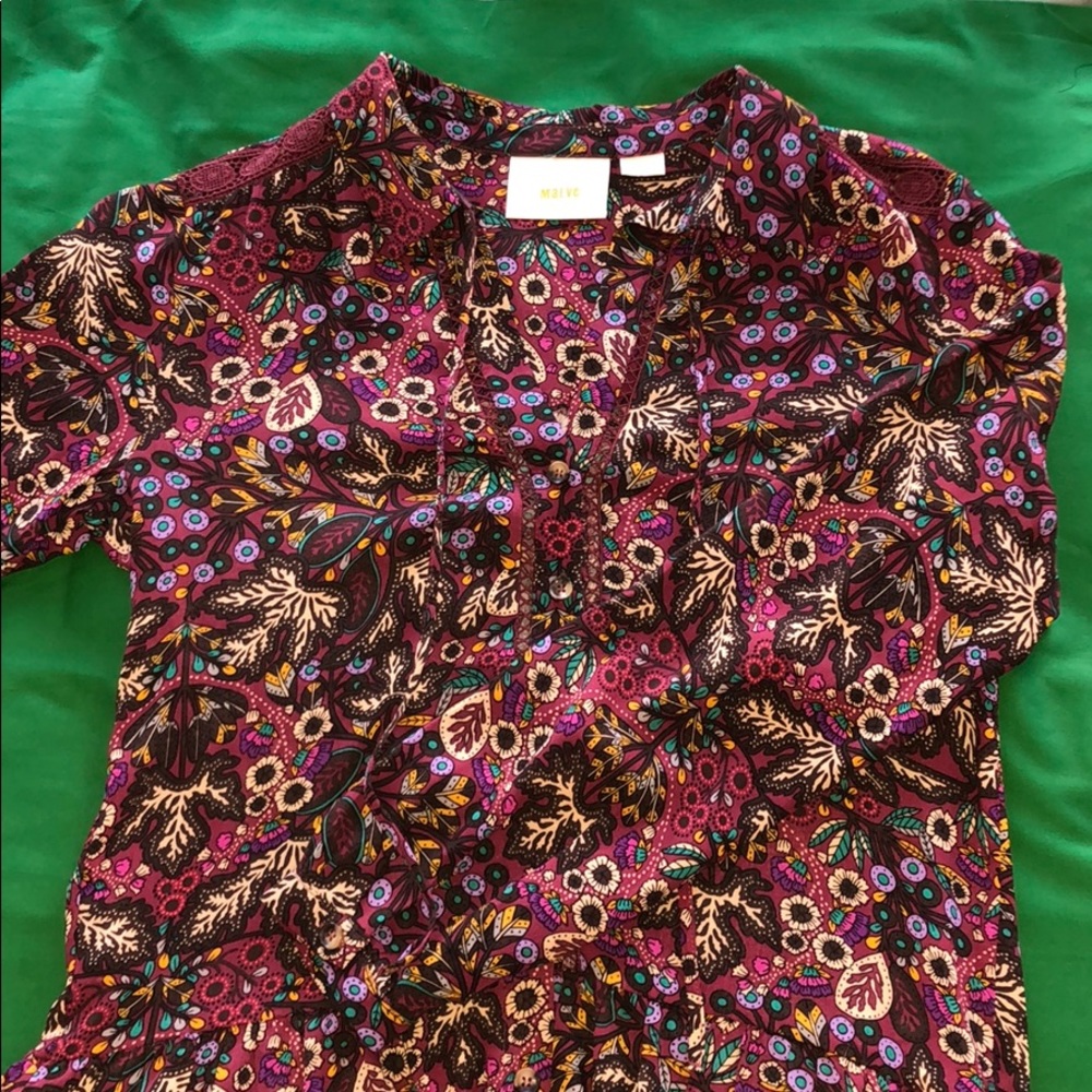 Anthropologie Printed Blouse